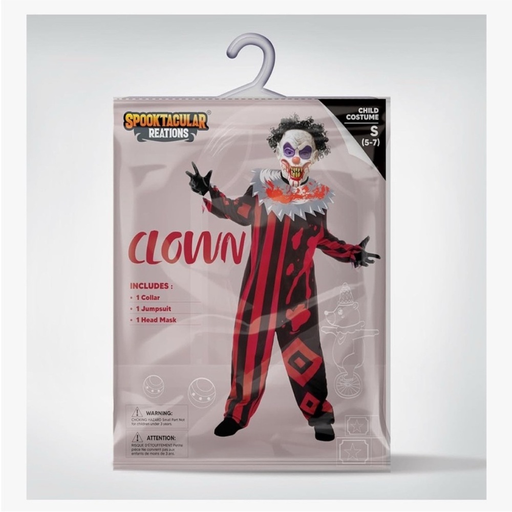Spooktacular Creations - Scary Clown Kids Halloween Costume